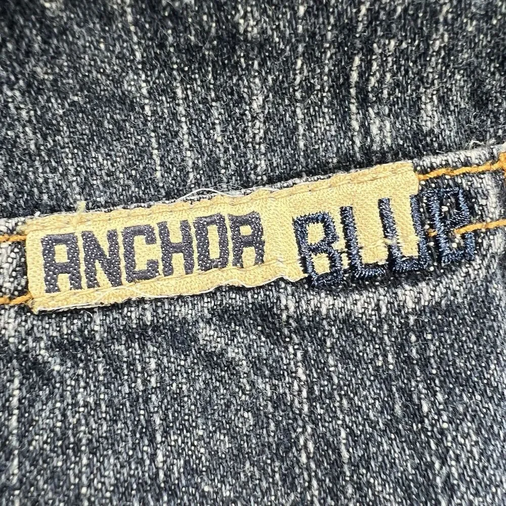 Anchor Blue Baggy Denim Shorts Men’s Size 30 Blue Y2K‎ Hip Hop Streetwear